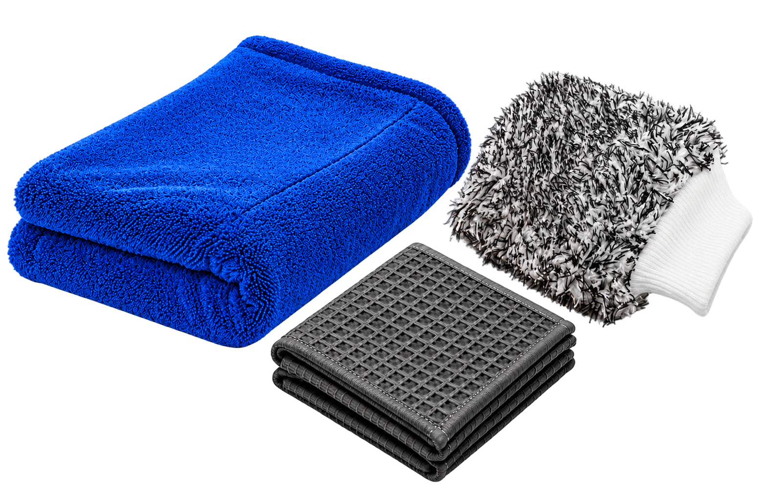 Car Drying Towel Bundle — Blue